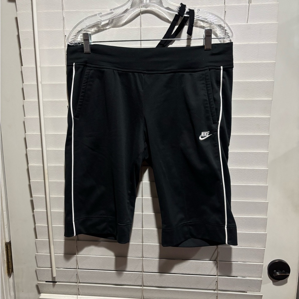 Nike Black Shorts with White Detailing